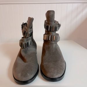 Pour la Victoria biker boots in taupe suede, New without tags size 36.5